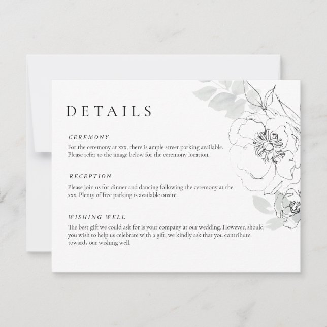 Botanical Floral Illustration Detail Card (Front)