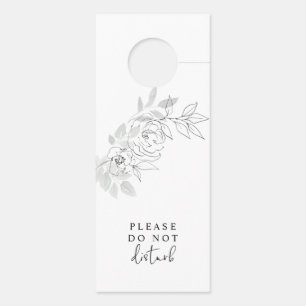 Botanical Floral Illustration Door Hanger
