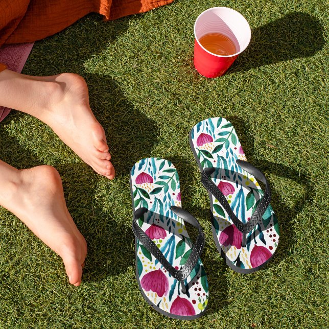 Botanical floral illustration  flip flops (Creator Uploaded)
