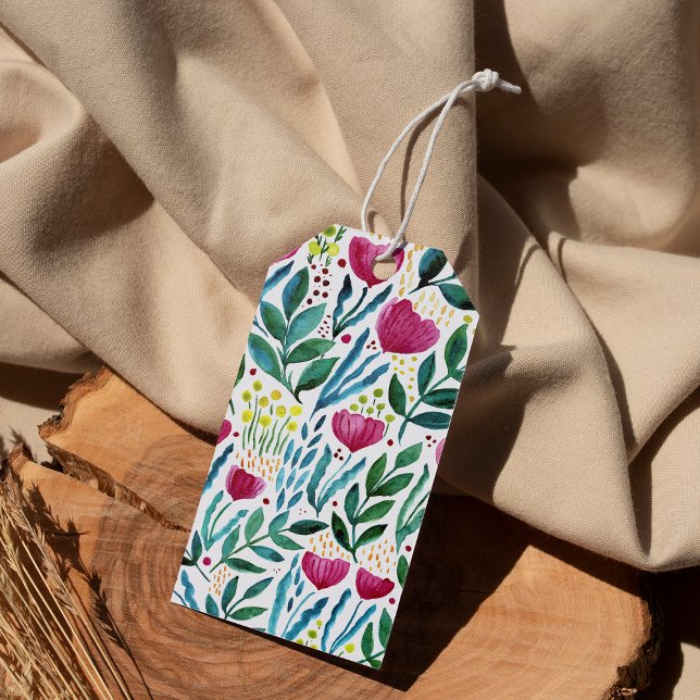 Botanical floral illustration  gift tags (Creator Uploaded)