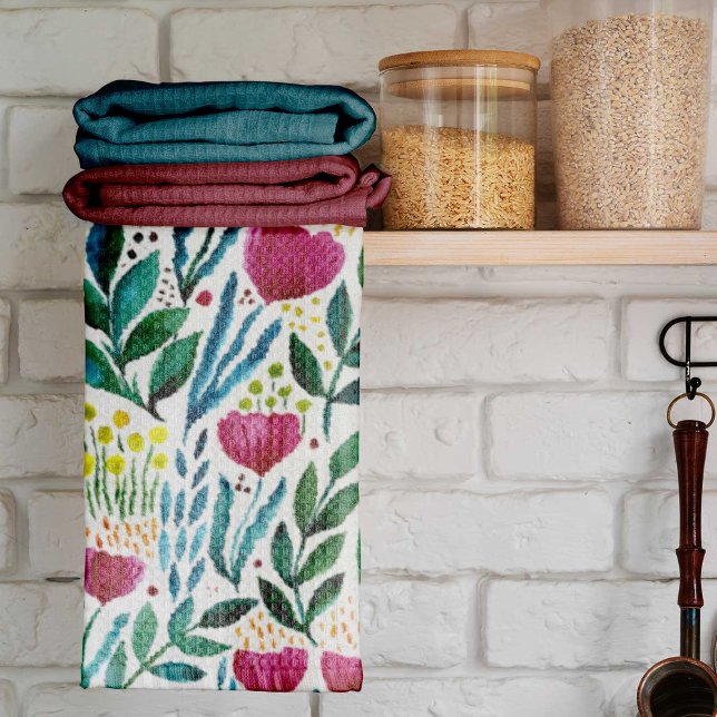 Botanical floral illustration  tea towel (Creator Uploaded)