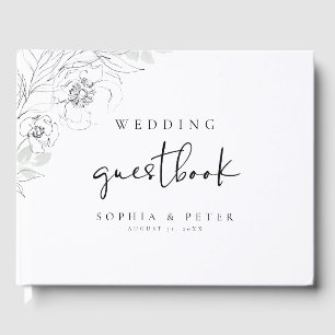 Botanical Floral Illustration Wedding Guest Book