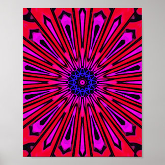 Botanical Floral Mandala Poster