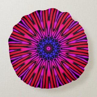 Botanical Floral Mandala  Round Cushion