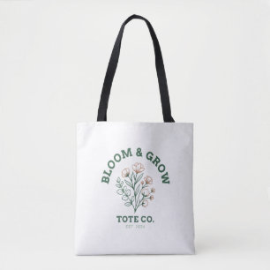 Botanical Floral Minimalist Garden Nature Tote Bag