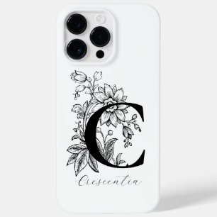 Botanical Floral Monogram Letter C Name     Case-Mate iPhone 14 Pro Max Case