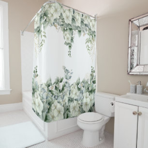Botanical Floral Nature-Inspired  Shower Curtain