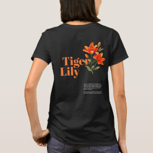 Botanical Floral Orange Lily Graphic Nature Lover  T-Shirt