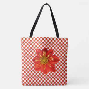 Botanical Floral Orange on any Colour Tote Bag