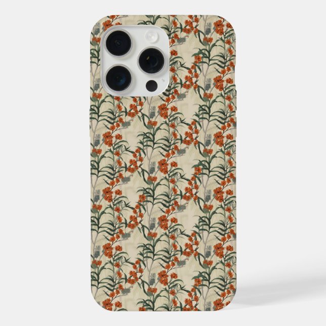 Botanical Floral Pattern  iPhone Case (Back)