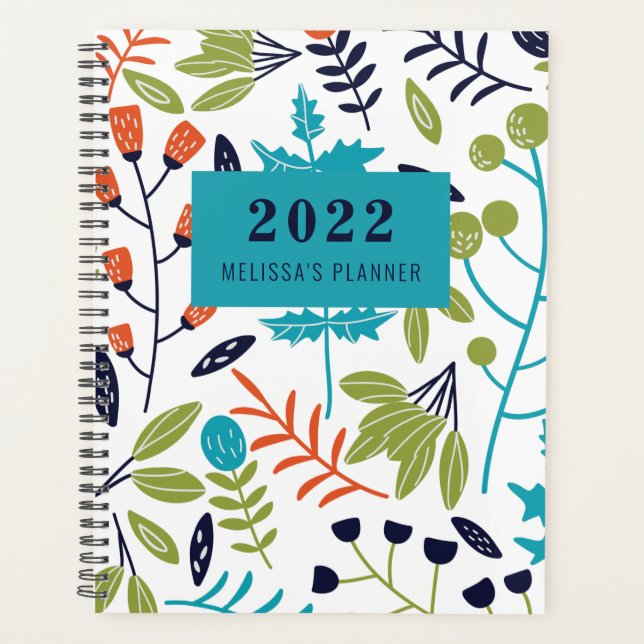 Botanical Floral Personalised Annual Planner (Front)