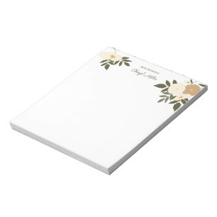 Botanical Floral Personalised Flower Drawing Notepad