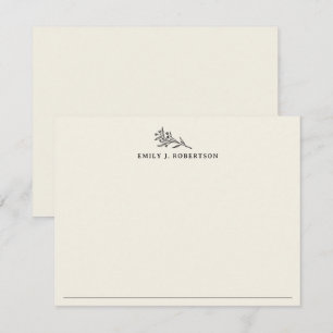 Botanical Floral Personalised Name Card