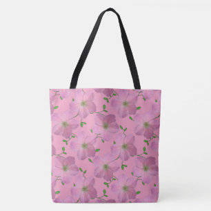 Botanical Floral Pink on any Colour Tote Bag