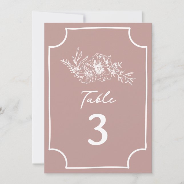 Botanical Floral Pink Wedding Invitation (Front)