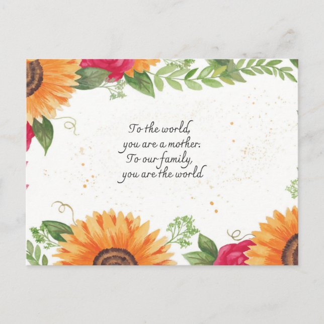 Botanical Floral Postcard – Greeting card (Front)