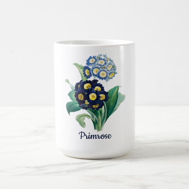 Botanical Floral  Primrose Watercolor Mug (Center)