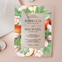 Botanical Floral Red Apple Orchard Wedding
