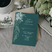 Botanical Floral Sage Mint Emerald Green Wedding