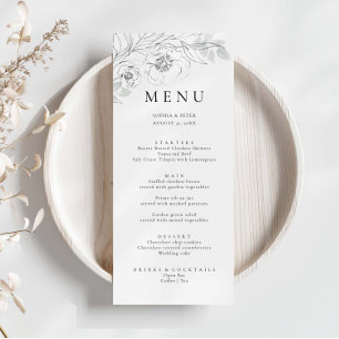 Botanical Floral Sketch Menu