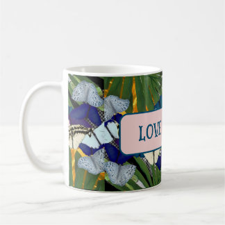 Botanical Floral Skull Spine Design Coffee Mug