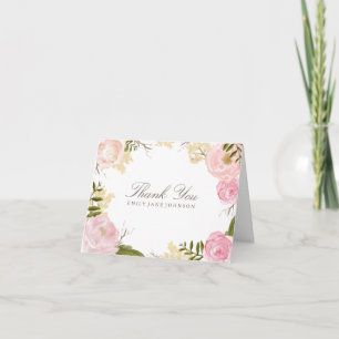 Botanical Floral Thank You Card