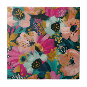 Botanical Floral Tile