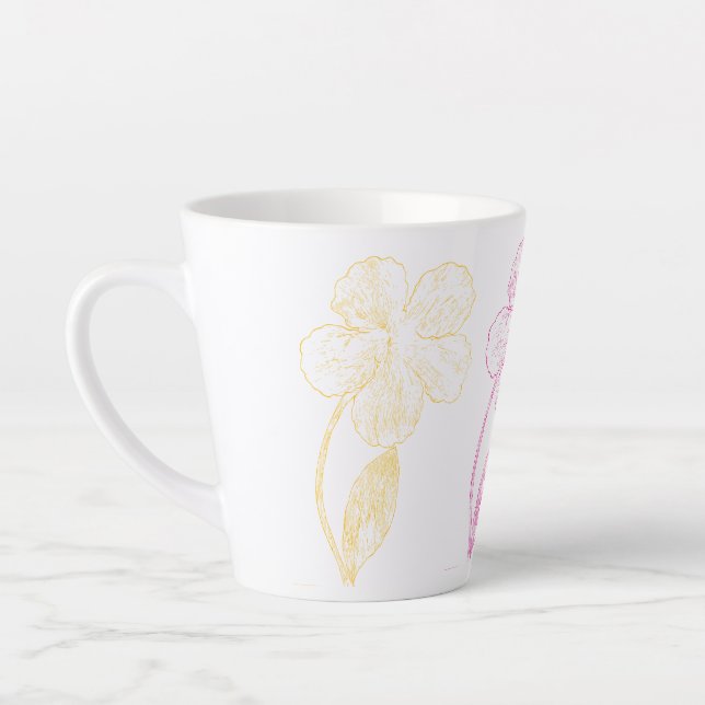 Botanical Floral Trio Latte Mug (Left)
