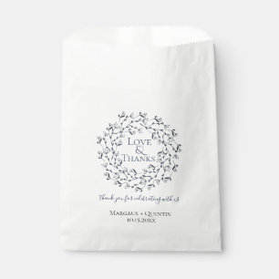 Botanical Floral Wreath Wedding Favour Bags