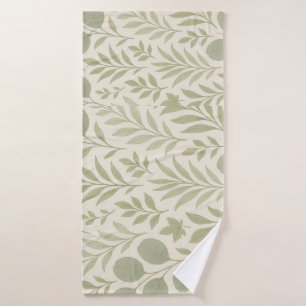 Botanical Flow Seamless Pattern Luxury Yoga Bath Towel Set