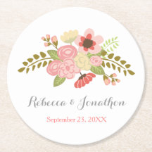 Botanical Flower Paper Coasters