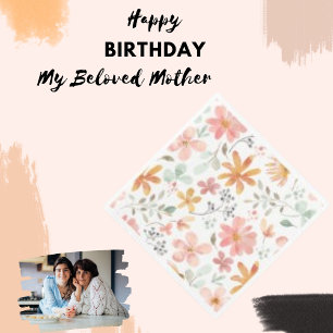 Botanical Flower Petal Floral Print Paper Napkins