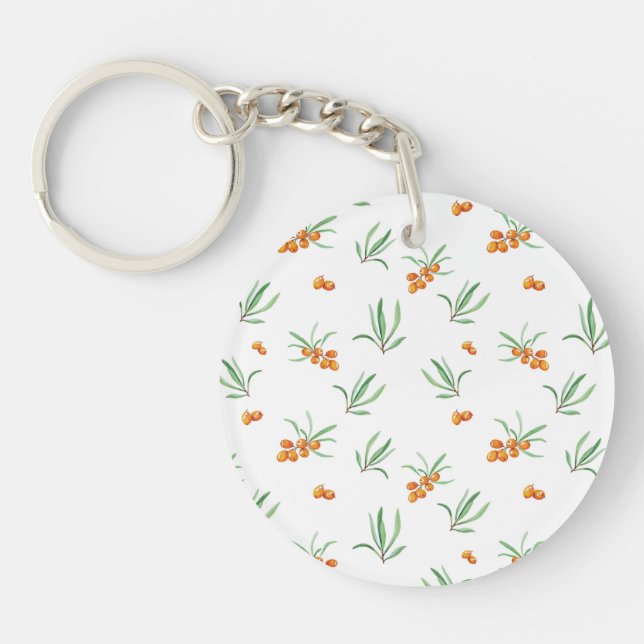  Botanical Flower Spring Floral Acrylic Key Ring (Front)