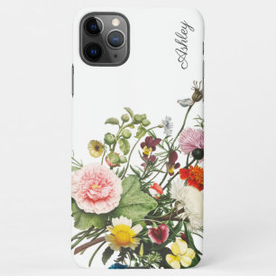 Botanical Flower Watercolor CUSTOM NAME iPhone 11Pro Max Case