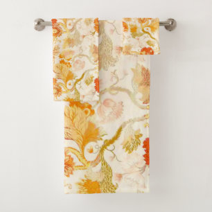Botanical Flowers Bath Towel Set