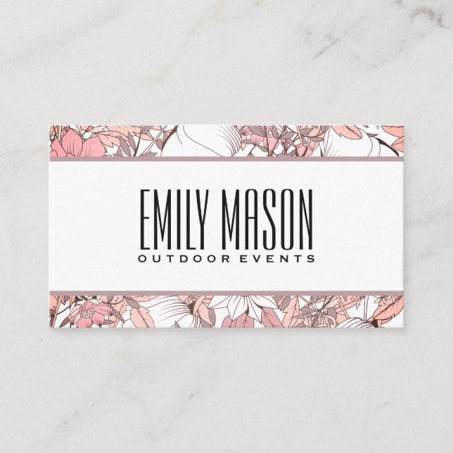 Botanical Flowers Business Card (Front)