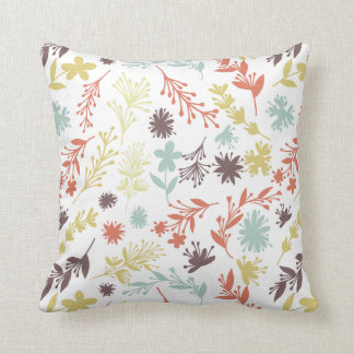 botanical flowers patterned pillow