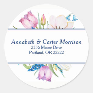 Botanical Flowers Wedding Envelope Seal