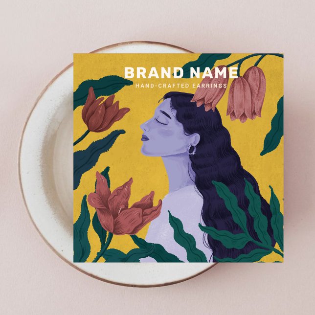 Botanical Flowers Women Jewellery Earrings Holder (Creator Uploaded)