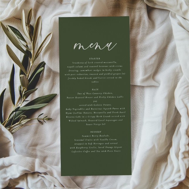 Botanical foliage farmhouse elegant rustic menu (Creator Uploaded)