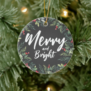 Botanical Foliage-themed Christmas Dinner Party  Ceramic Tree Decoration