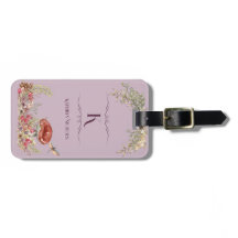 Botanical Forest Blush Pink Luggage Tag