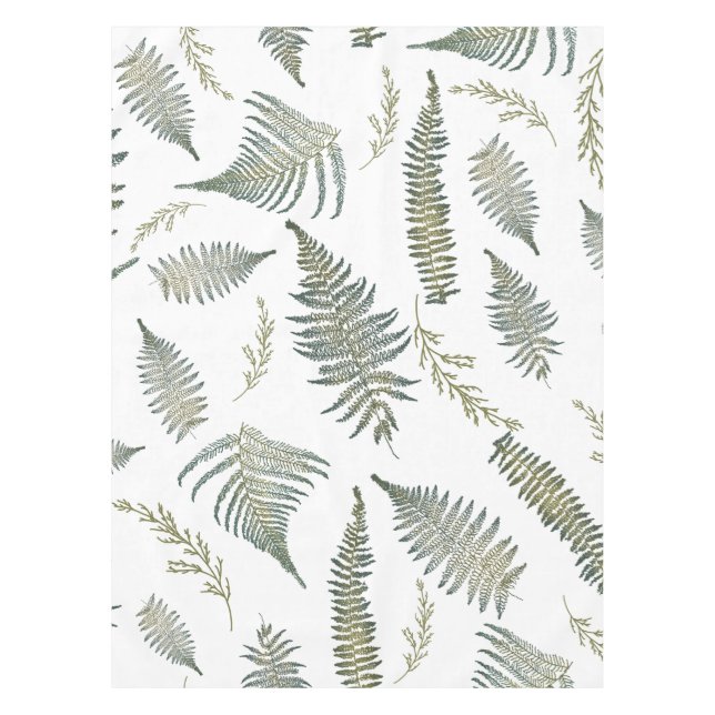 Botanical Forest Ferns 1.0 Tablecloth (Front)