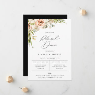 Botanical Forest Floral Rehearsal Dinner Announcement