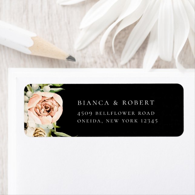 Botanical Forest Floral Return Address Label (Insitu)