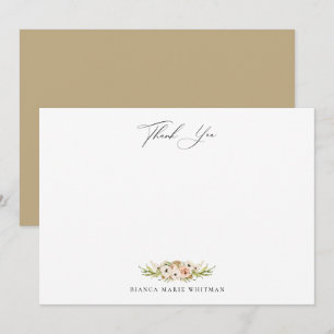 Botanical Forest Floral Thank You Note Card