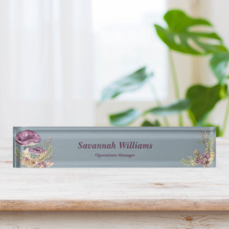 Botanical Forest Personalised Desk Nameplate