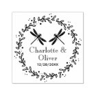 Botanical Frame 2 Dragonflies Couple Names Date