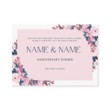 Botanical Frame Anniversary Invitation Card