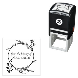 Botanical Frame  From the Library Of Self-inking Stamp